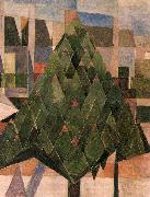 Theo van Doesburg Tree with houses. France oil painting artist